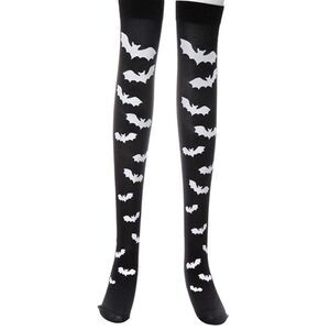 Black Batty Bats Thigh High Over Knee Stocking Socks